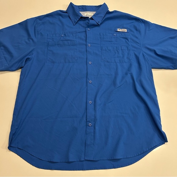 Columbia Men’s PFG Tamiami II Casual Button Down Short Sleeve Shirt, size XL EUC - Picture 1 of 8